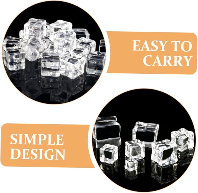 50Pcs Acrylic Fake Ice Cubes Irregular Design Realistic Props for Food Photography Decoration Crafts - Image 5